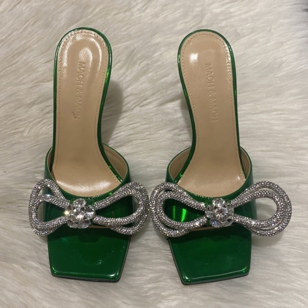 New Mach & Mach Double‎ Bow slide sandal size 36.5EU - Picture 2 of 12